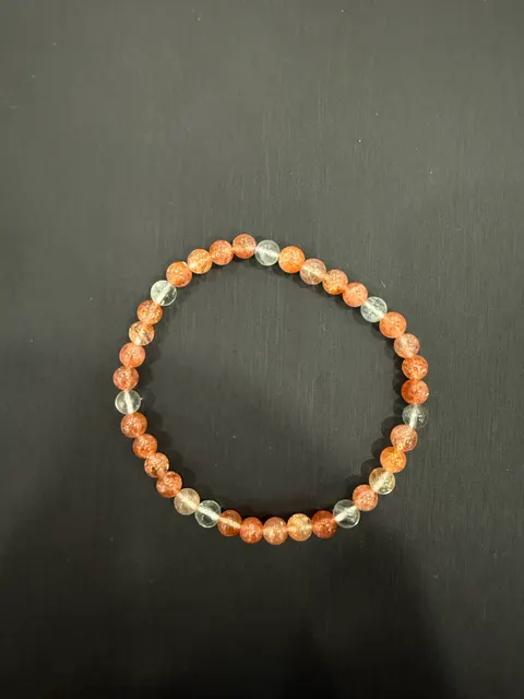 紅色+綠色長石・手串珠 FEL-B-0-00011